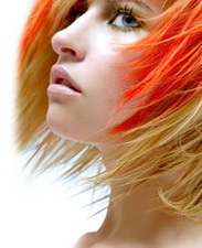 Колорирование волос рыжий и блонд фото