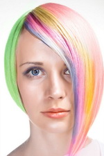 Колорирование волос радуга фото